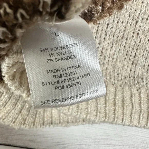 Oak+Meadow Anthro Teddy Bear Sweater Top Pullover Womens Sz Large Coquette Cozy - Picture 6 of 6